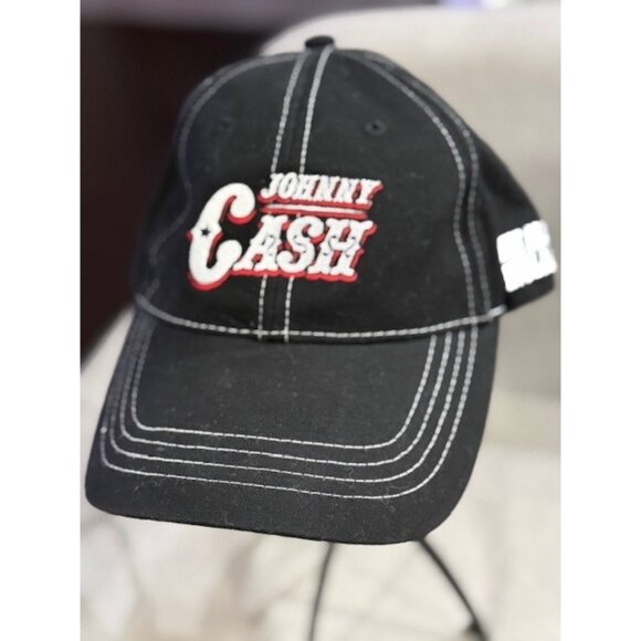 Vintage NASCAR Dale Earnhardt Johnny Cash Hat RCR 3 Black White Stitching Chase - Picture 7 of 9
